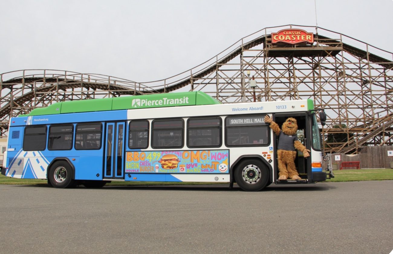Pierce Transit bus at the Washington State Fair