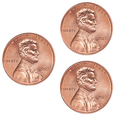 Three pennies